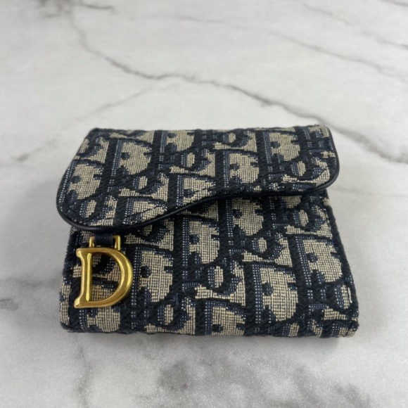 Christian Dior SADDLE LOTUS WALLET Dior Oblique Jacquard - Picture 4 of 5